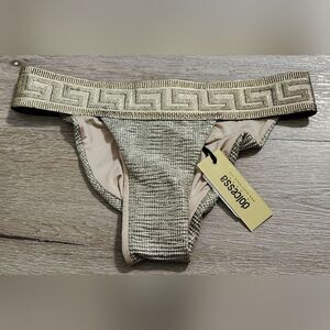 Gold Versace Women Swim Bikini Bottom